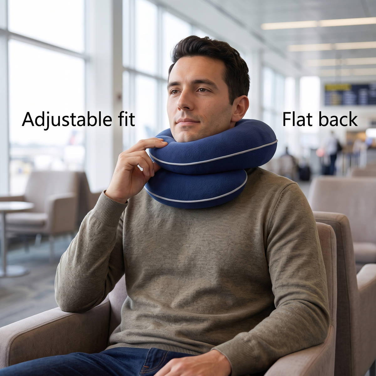Atticus Travel Neck Pillow for Flights with Carry Case