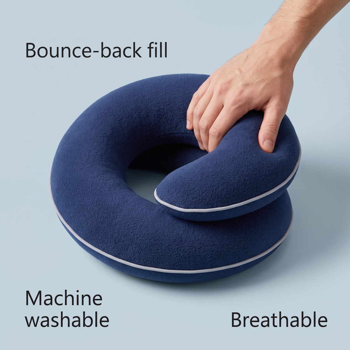 Atticus Travel Neck Pillow for Flights with Carry Case