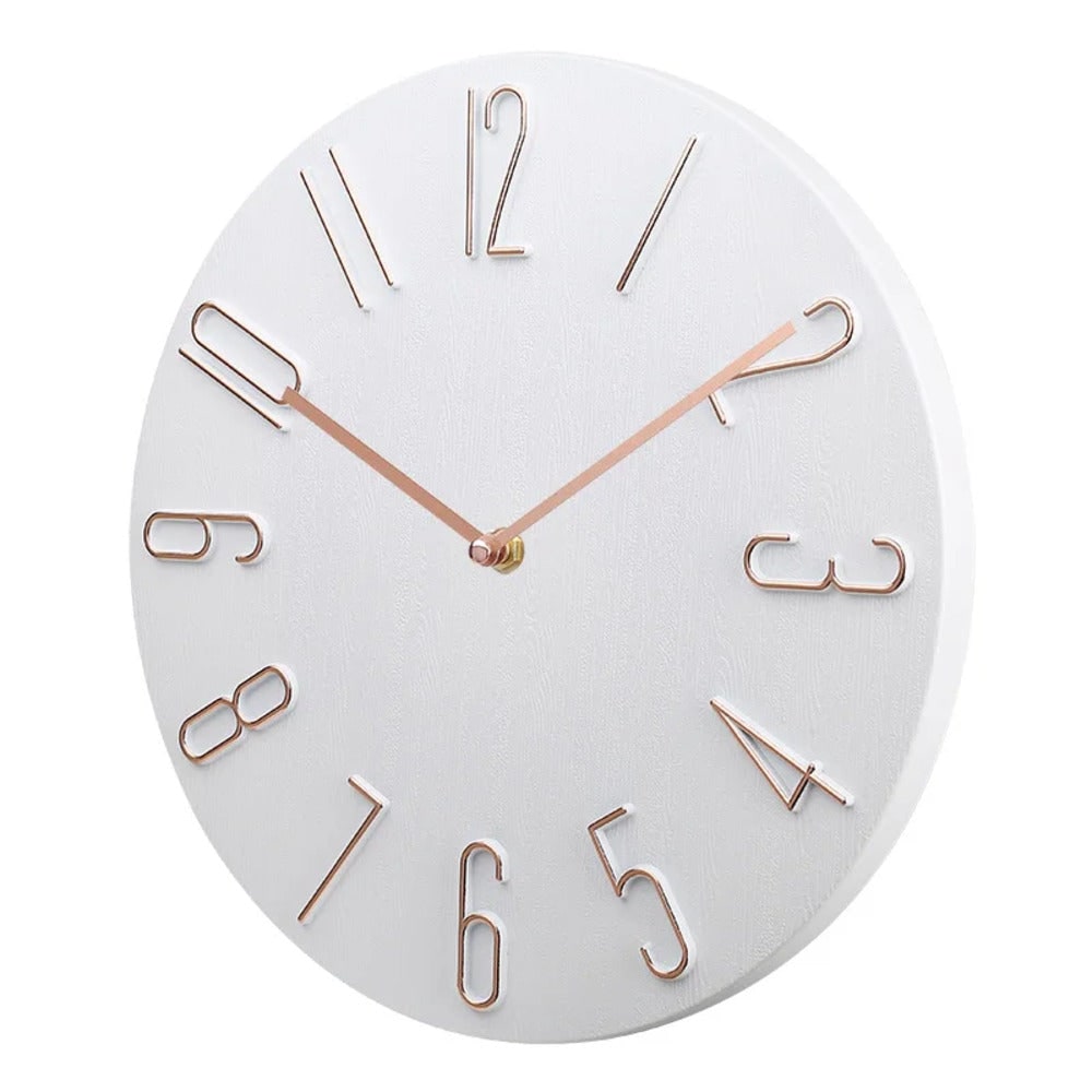 Theodosia Round Wall Clock – White and Gold