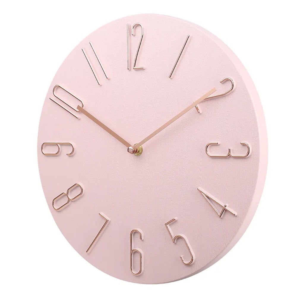 Theodosia Round Wall Clock – Pink