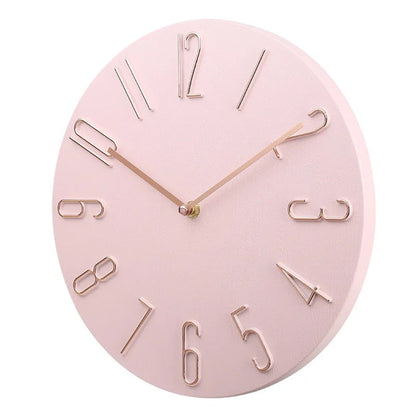 Theodosia Round Wall Clock – Pink
