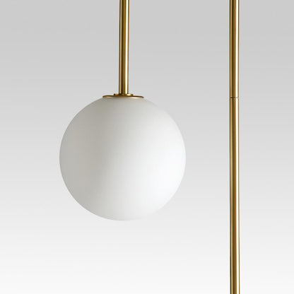 Mirabel twin globe pendant light – opal glass globe close-up