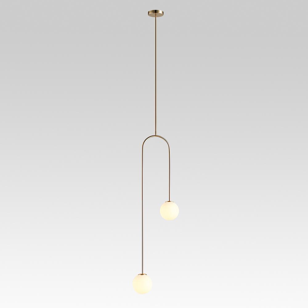Mirabel twin globe pendant light – full length view