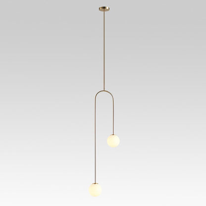 Mirabel twin globe pendant light – full length view