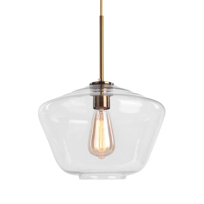 Beatrix faceted glass pendant – large in clear on white