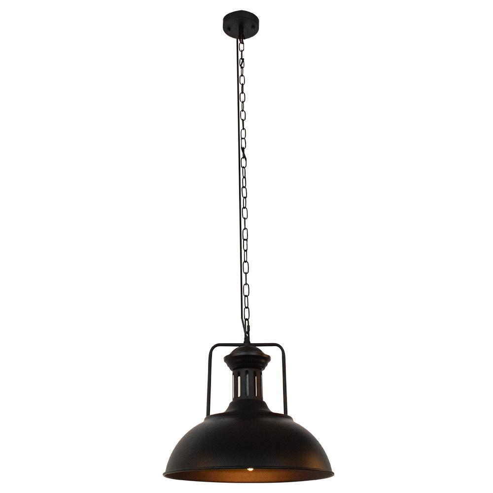 Hugo dome pendant light on its full-length adjustable chain