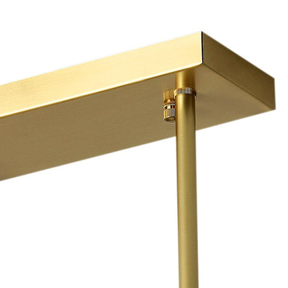 Vittoria linear chandelier – brass canopy close-up