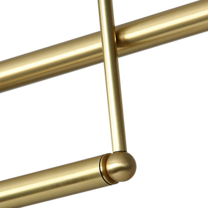 Vittoria linear chandelier – brass joint close-up