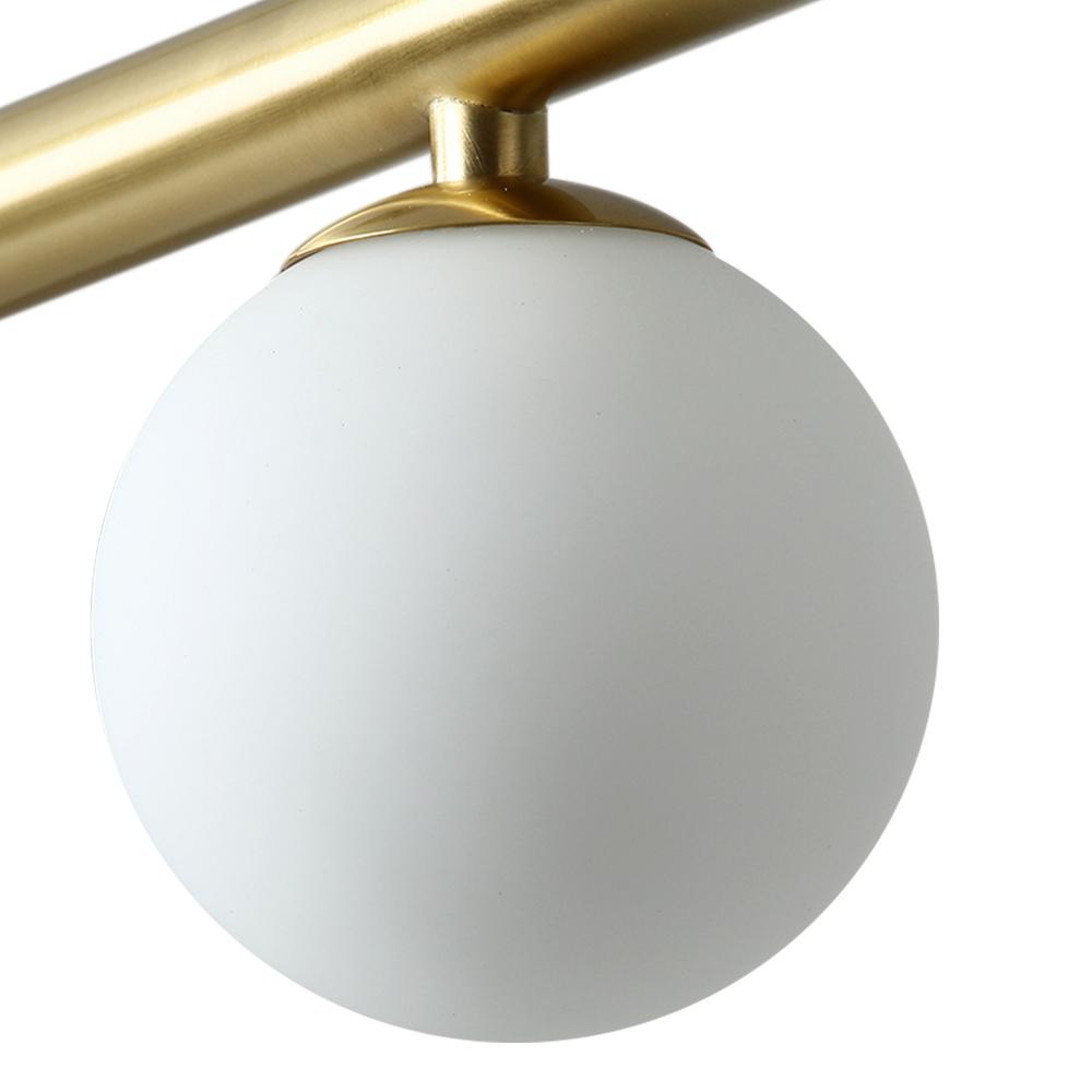 Vittoria linear chandelier – opal globe close-up
