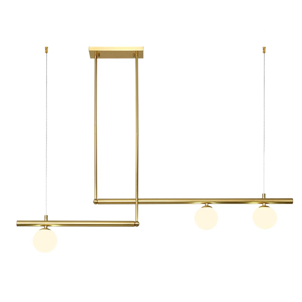 Vittoria linear chandelier – in brass on white
