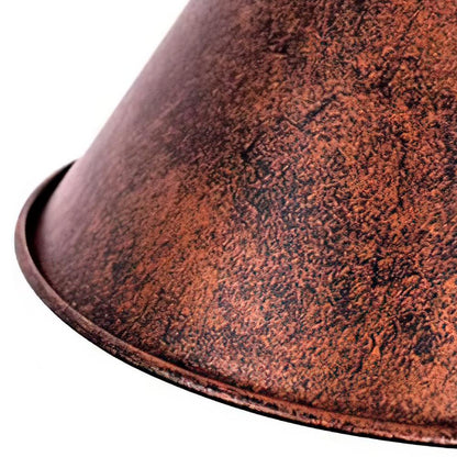 Carlotta copper cone pendant light – shade finish close-up
