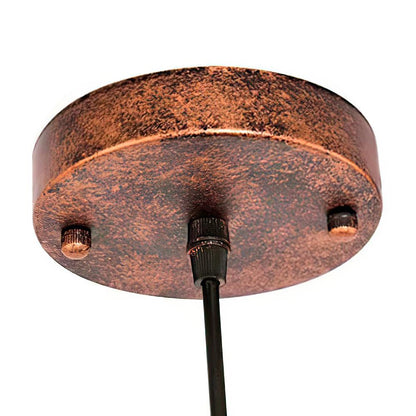 Carlotta copper cone pendant light – round ceiling canopy