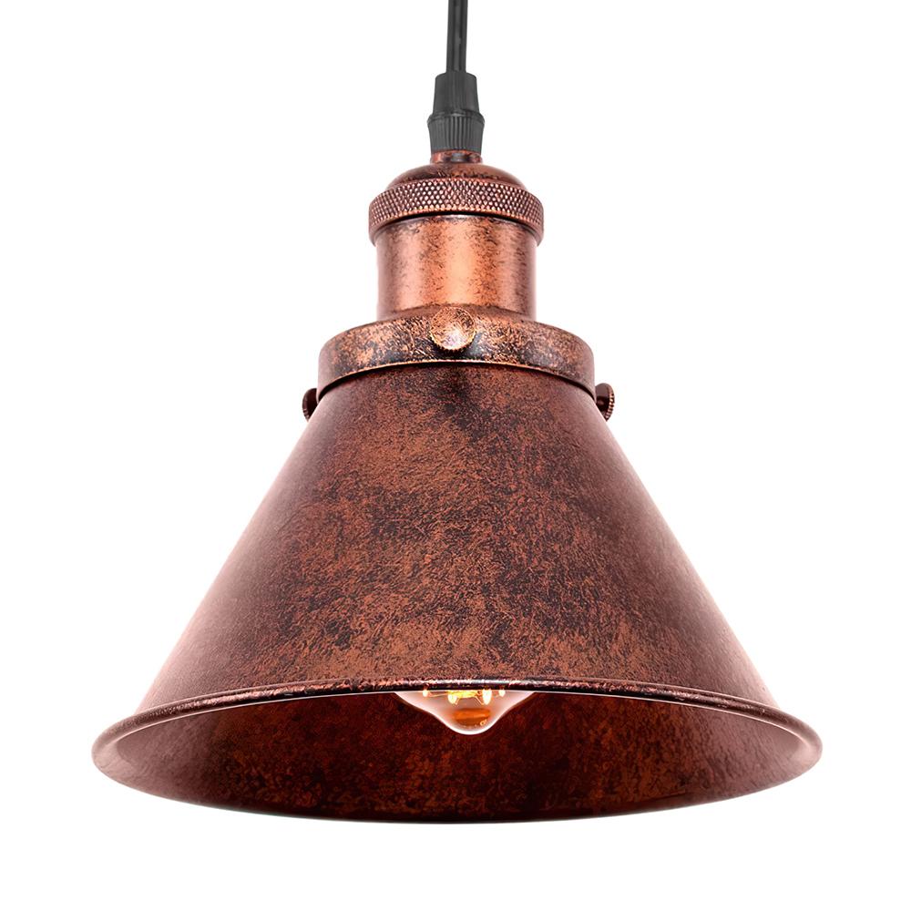 Carlotta copper cone pendant light – shade on white