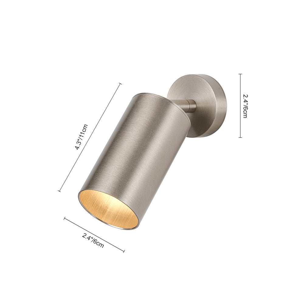 Remy adjustable spot ceiling light – size diagram, nickel