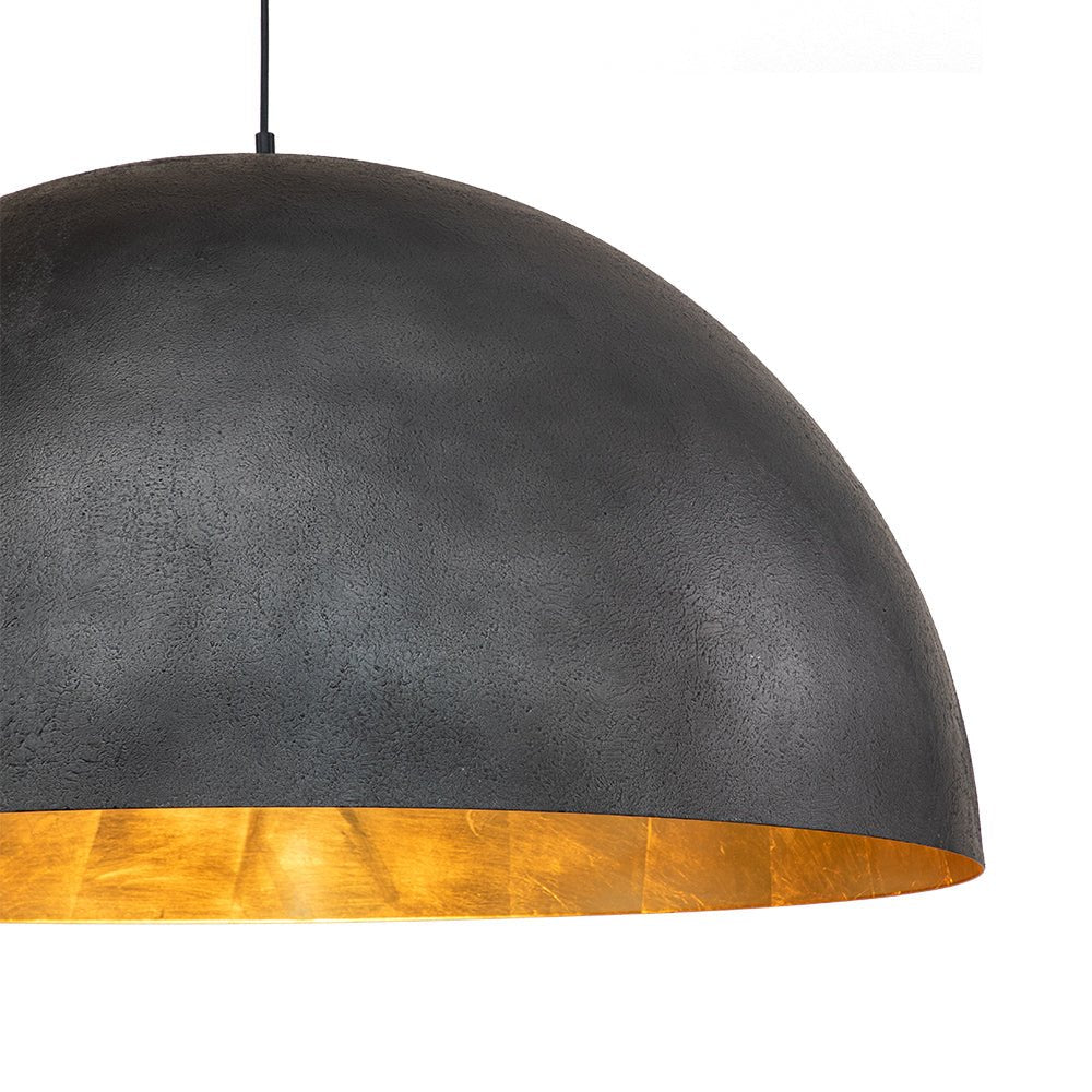 Octavia oversized dome pendant – black dome close-up