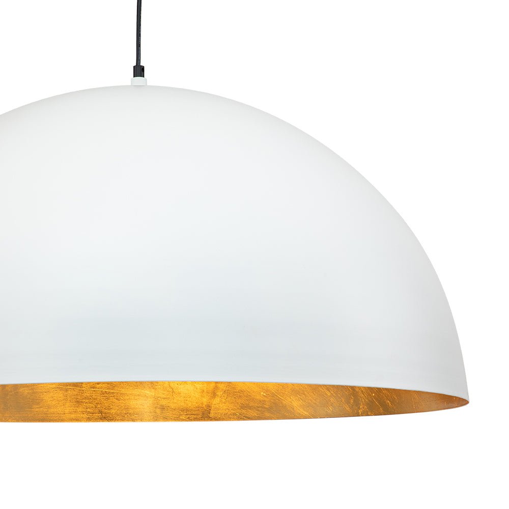 Octavia oversized dome pendant – white dome close-up