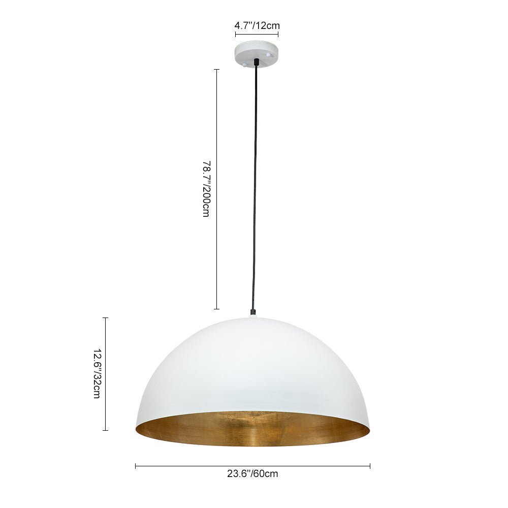 Octavia oversized dome pendant – size diagram, 60 cm