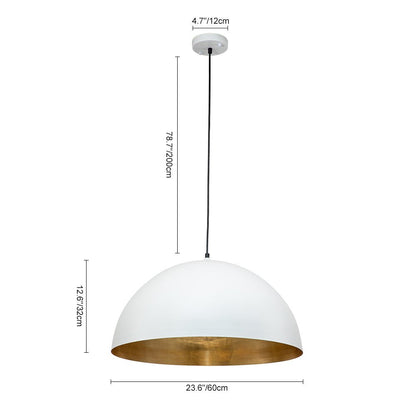 Octavia oversized dome pendant – size diagram, 60 cm
