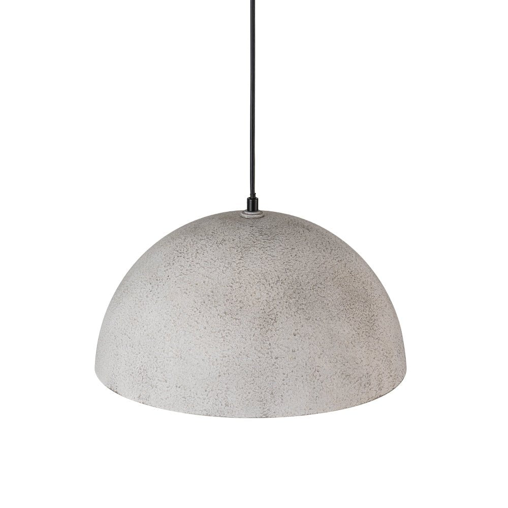 Octavia oversized dome pendant – distressed white dome on white