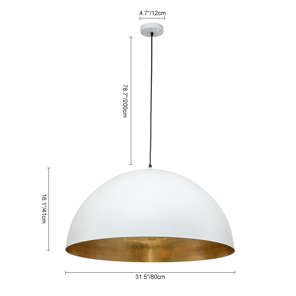 Octavia oversized dome pendant – size diagram, 80 cm