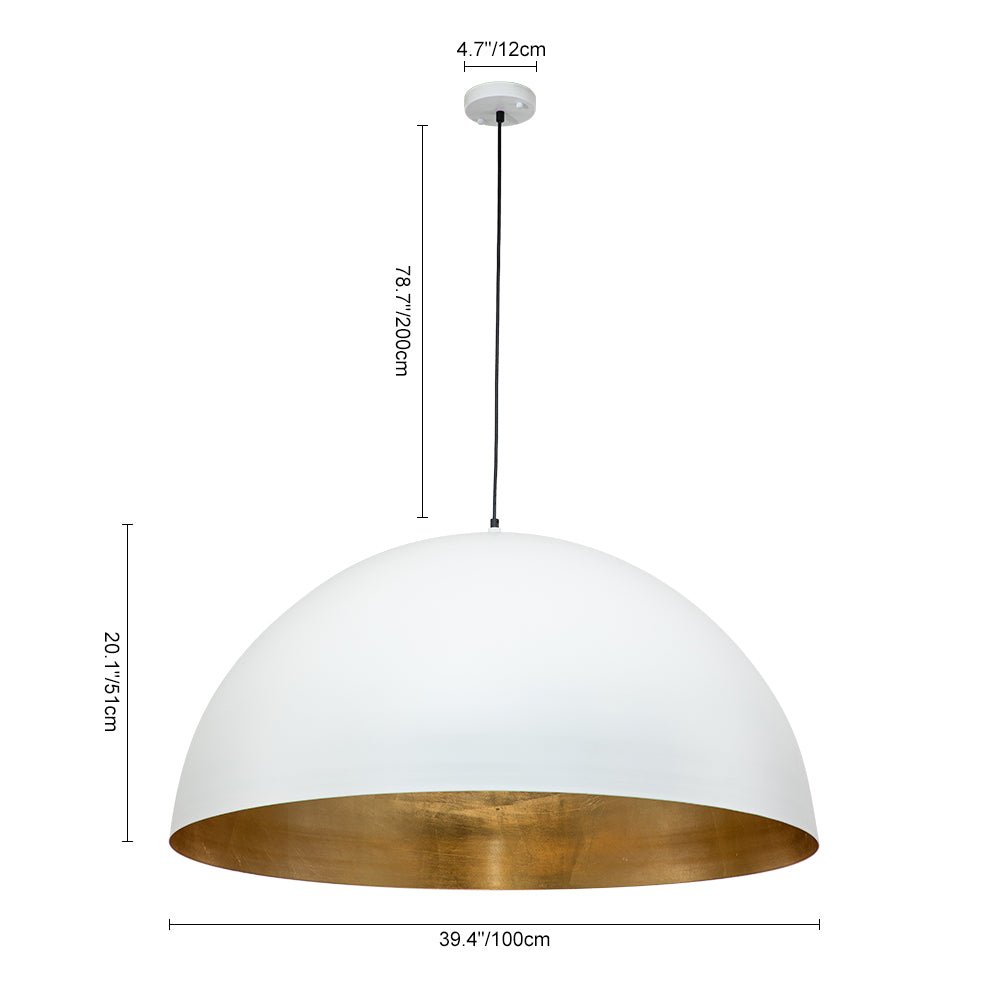 Octavia oversized dome pendant – size diagram, 100 cm
