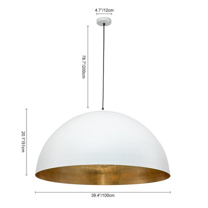 Octavia oversized dome pendant – size diagram, 100 cm