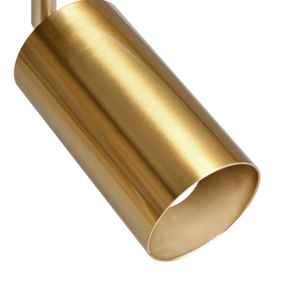 Remy adjustable spot ceiling light – brass close-up