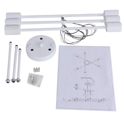 Cyrus six-light sputnik ceiling light – parts and instructions
