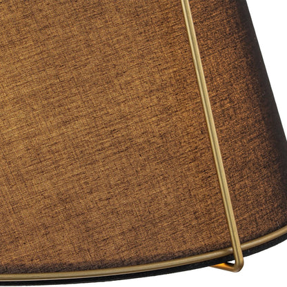 Ophelia tapered linen pendant – black linen texture close-up