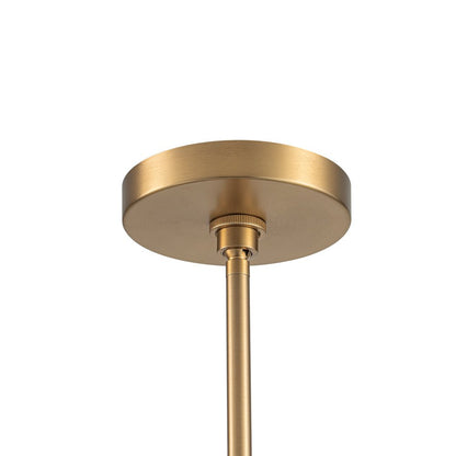 Ophelia tapered linen pendant – brass canopy close-up