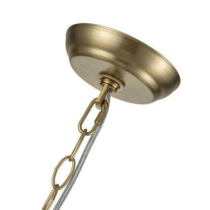 Annika bubble chandelier – brass canopy and chain