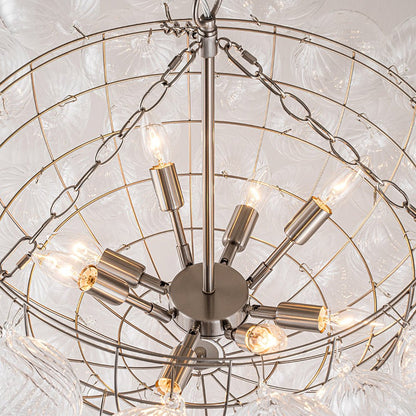Annika bubble chandelier – inner frame and bulbs without glass