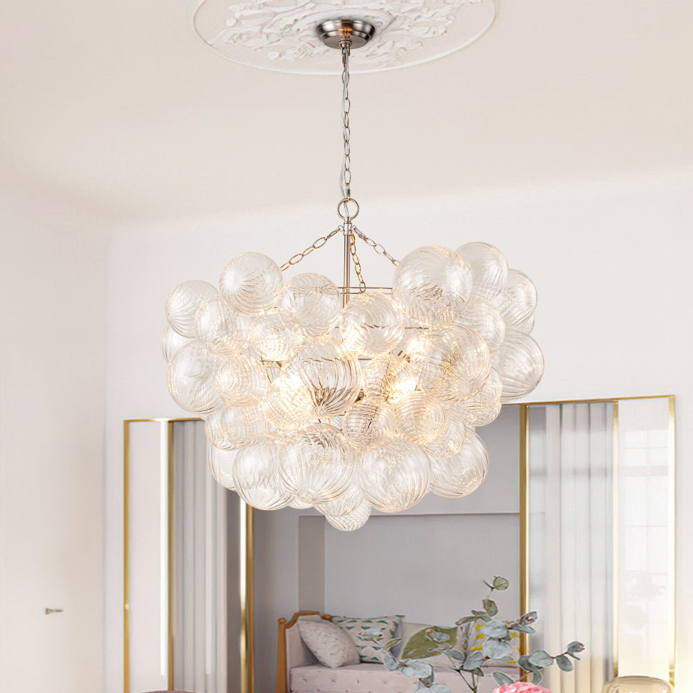 Annika bubble chandelier – in a bright room
