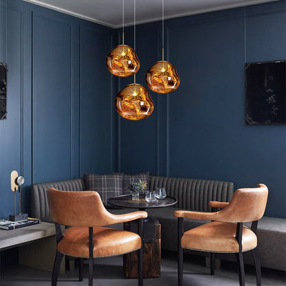 Maribel melt pendant – three over a lounge