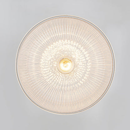 Eleonora ribbed glass pendant light – shade seen from below