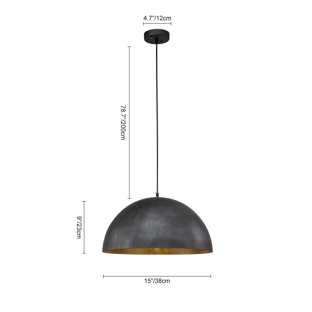 Augustin dome pendant – size diagram