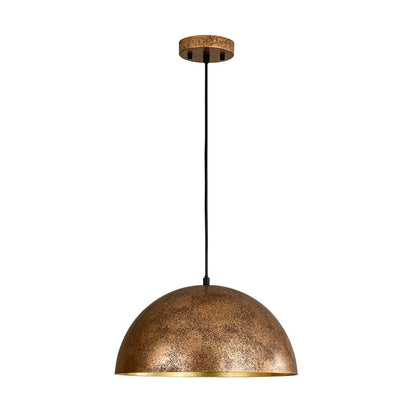 Augustin dome pendant – in antique brass on white
