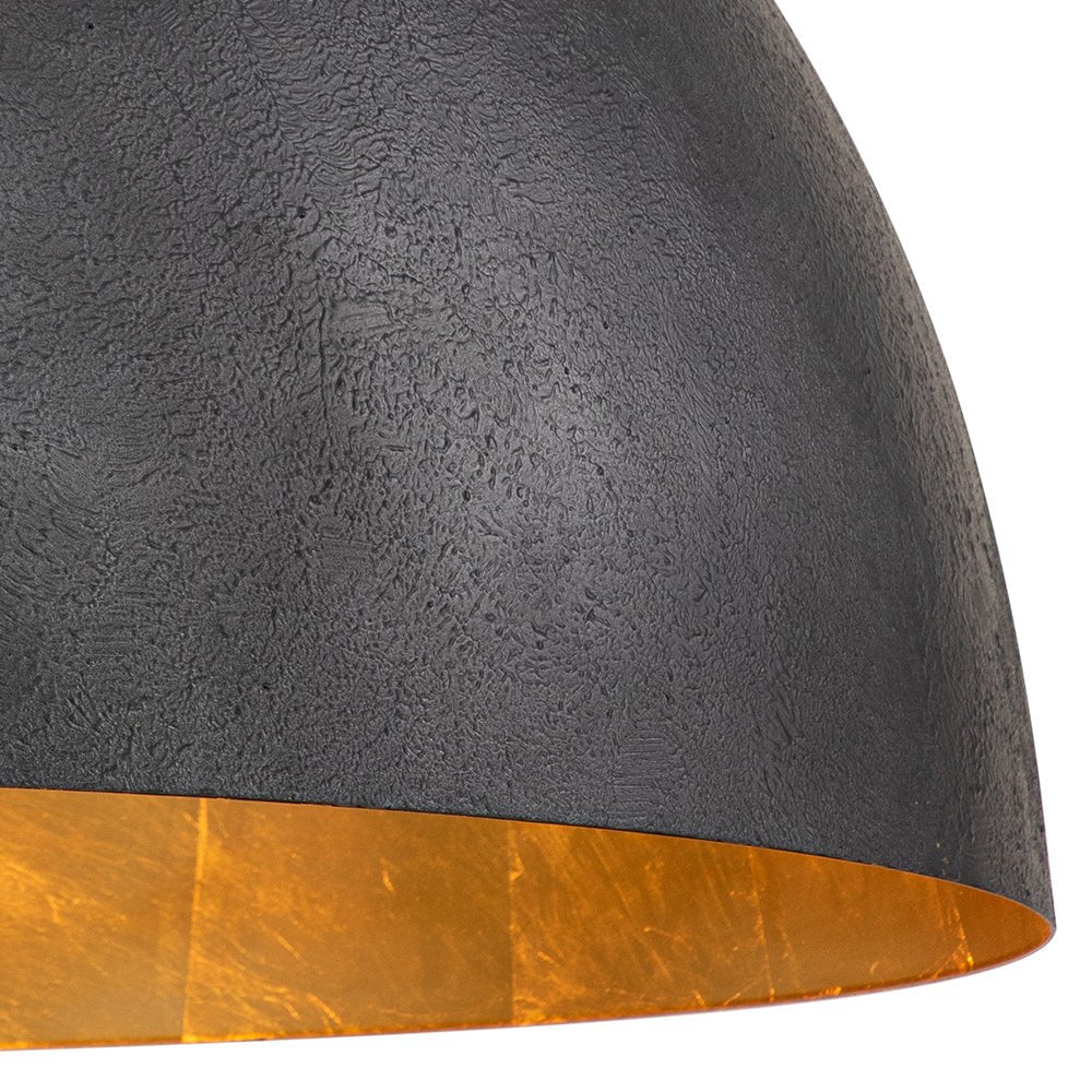 Augustin dome pendant – black dome close-up