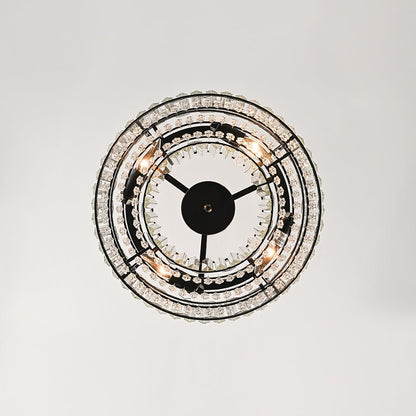 Tatiana crystal drum ceiling light – seen from below