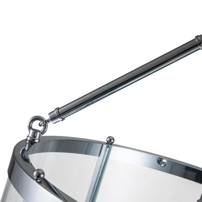 Tristan glass lantern chandelier – frame and glass close-up