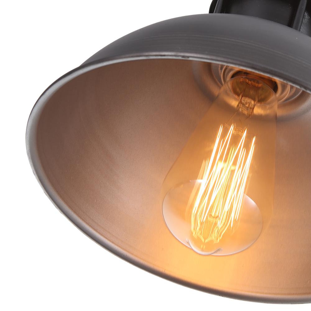 Benedict 3-light linear dome pendant – dome interior with filament bulb