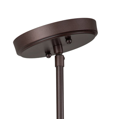 Benedict 3-light linear dome pendant – canopy and rod close-up