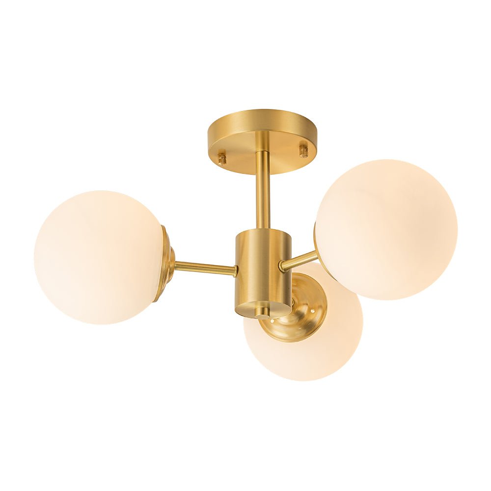 Gabriella sputnik ceiling light – on white, angled view