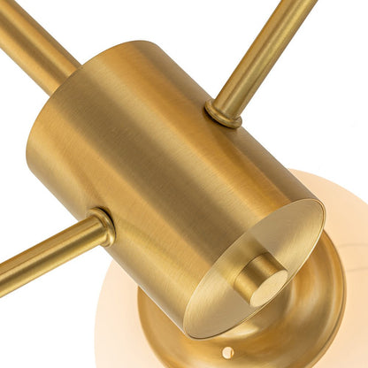 Gabriella sputnik ceiling light – brass fitting close-up