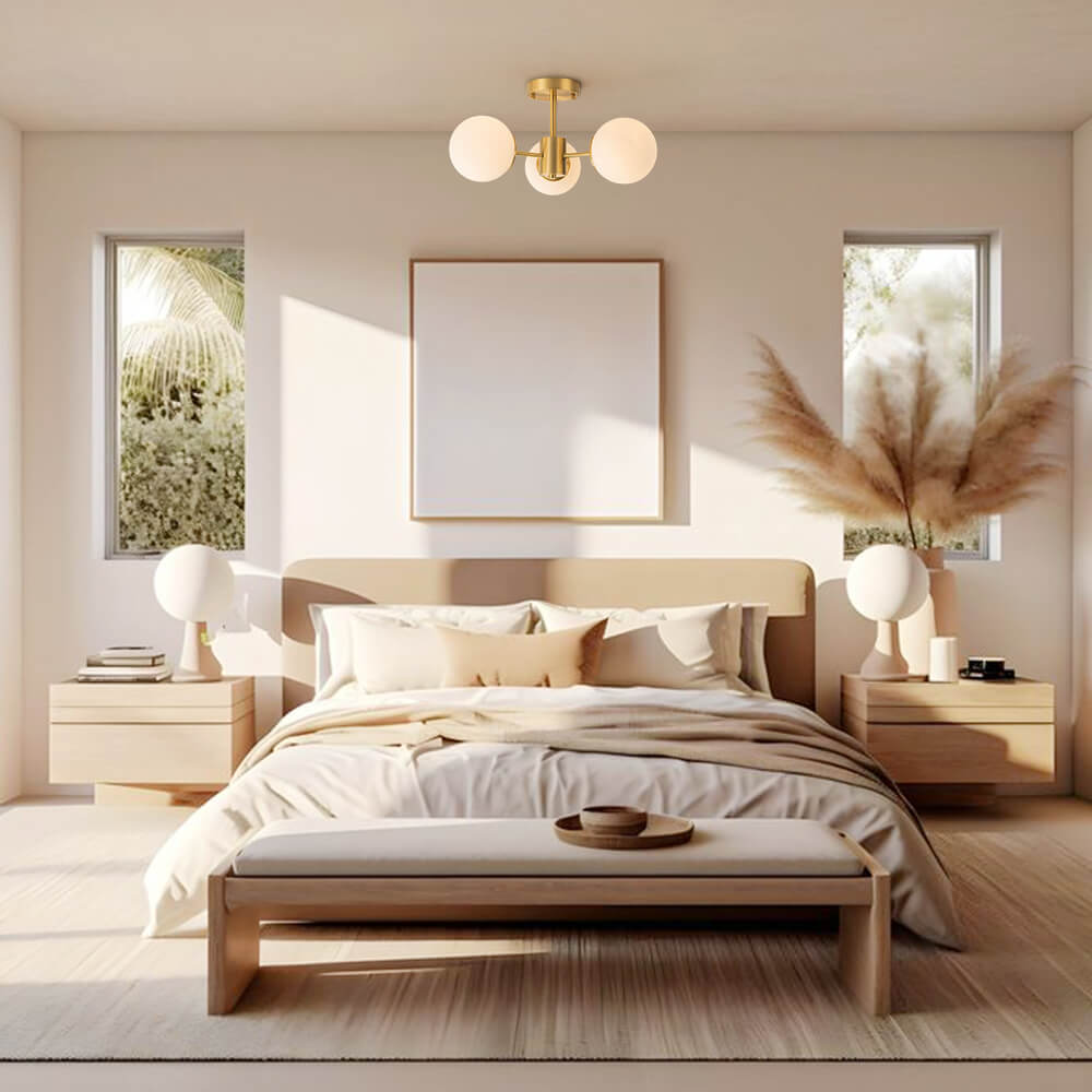 Gabriella sputnik ceiling light – in a bedroom