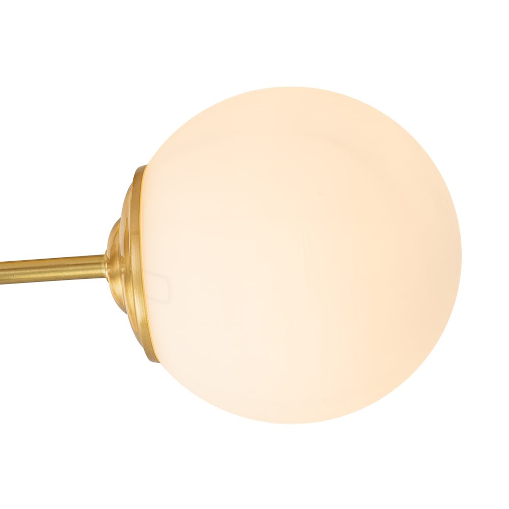 Gabriella sputnik ceiling light – opal globe close-up
