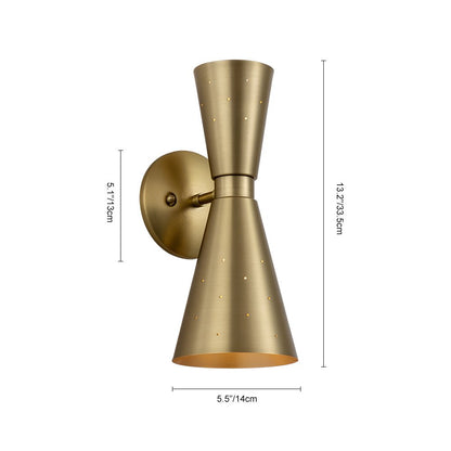 Stellan hourglass wall light – size diagram