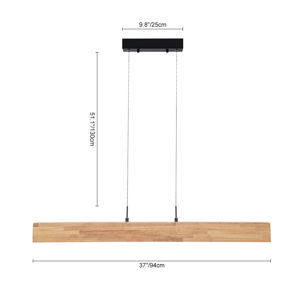Florian linear LED pendant – size diagram