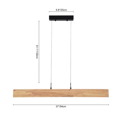 Florian linear LED pendant – size diagram