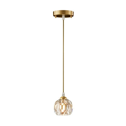 Ines crystal pendant – on white, alternate view